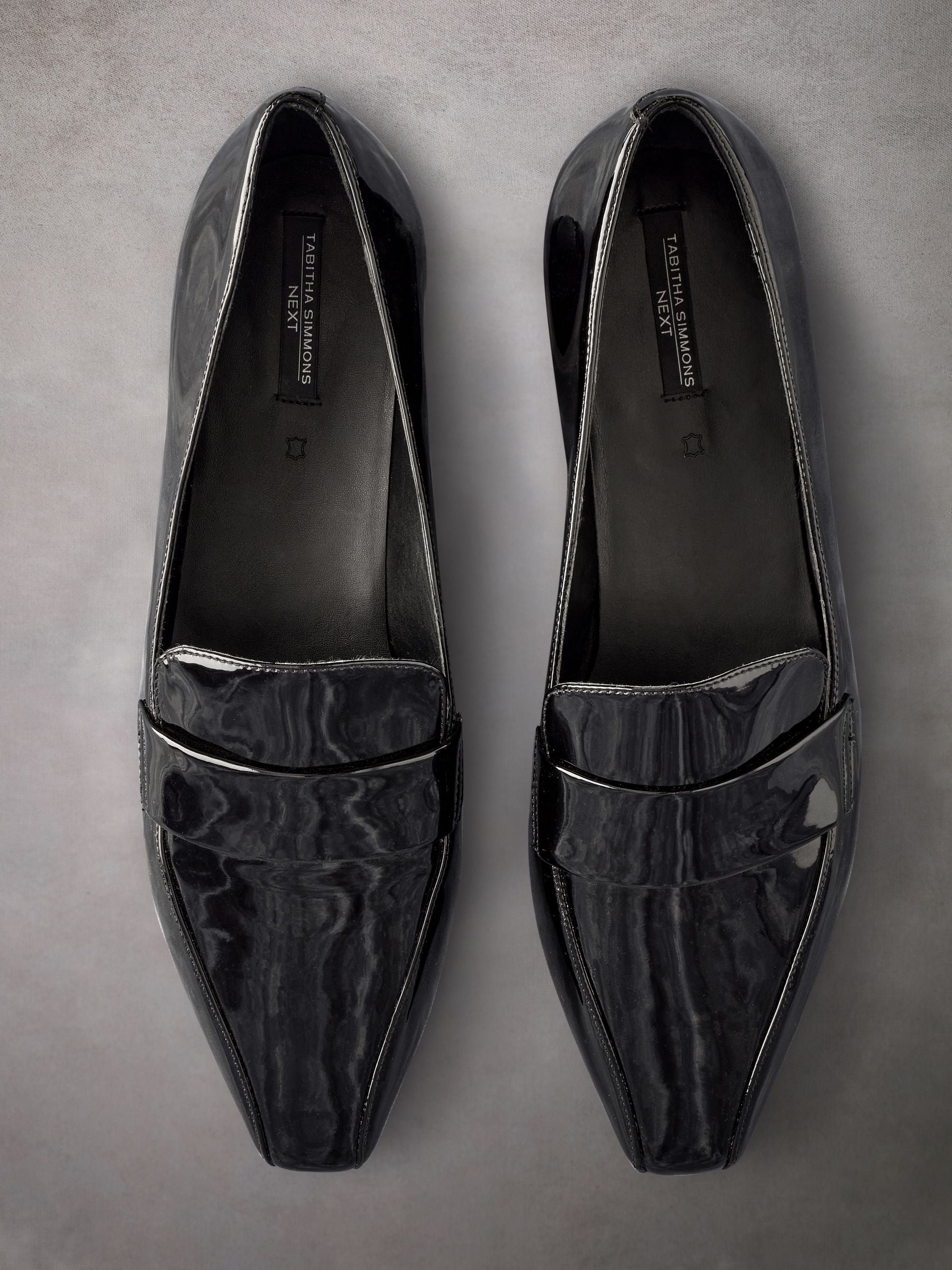 Buy Black Leather Tabitha Simmons x Next Jess Square Toe