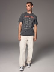 Grey Rolling Stones Regular Fit Band Graphic Print T-Shirt - Image 2 of 9