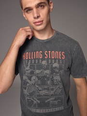 Grey Rolling Stones Regular Fit Band Graphic Print T-Shirt - Image 4 of 9