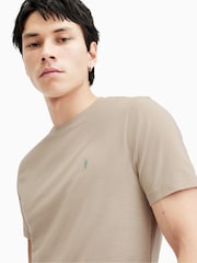 AllSaints Nude Brace Contrast Short Sleeve Crew T-Shirt - Image 2 of 5