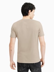 AllSaints Nude Brace Contrast Short Sleeve Crew T-Shirt - Image 4 of 5