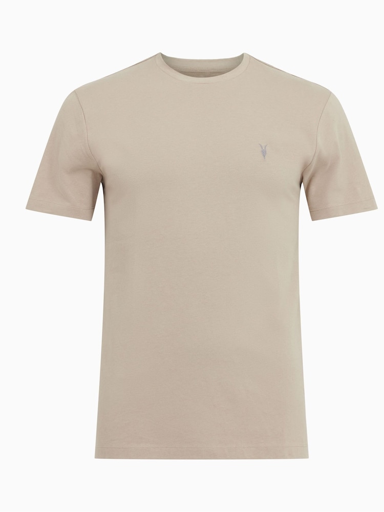 AllSaints Nude Brace Contrast Short Sleeve Crew T-Shirt - Image 5 of 5