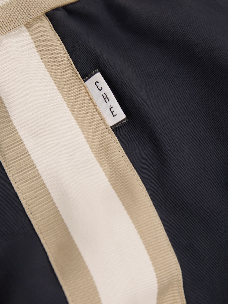 Reiss Navy Baller - Che Contrast Stripe Elasticated Waist Swim Shorts - Image 5 of 5