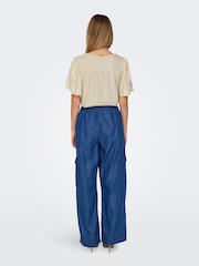 Only широкие джинсы-карго из лиоцелла Tencel - Изображение 4 из 6