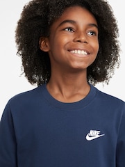 Nike Midnight Navy Club 100% Cotton T-Shirt - Image 3 of 3