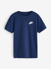 Nike Midnight Navy Short Sleeve Club T-Shirt - Image 4 of 7