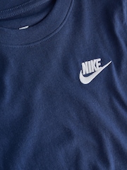 Nike Midnight Navy Short Sleeve Club T-Shirt - Image 6 of 7