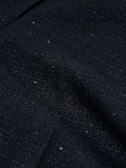 Reiss Navy Anneleise Sequin-Detail Wide-Leg Woven Trousers - Image 7 of 7
