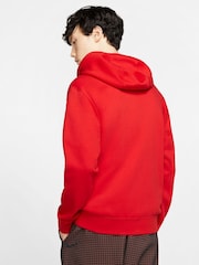 Röd - Nike Club Zip Up Huvtröja - Bild 2 av 6
