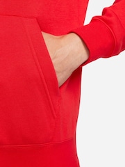 Röd - Nike Club Zip Up Huvtröja - Bild 5 av 6
