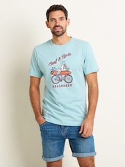 Brakeburn Blue Seagul 100% Cotton T-Shirt - Image 2 of 5