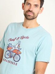 Brakeburn Blue Seagul 100% Cotton T-Shirt - Image 4 of 5