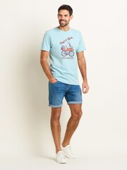 Brakeburn Blue Seagul 100% Cotton T-Shirt - Image 5 of 5