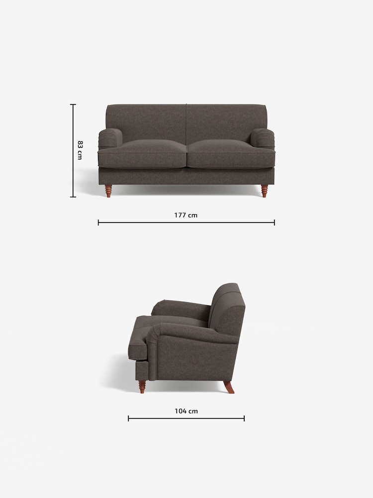 MADE.COM Basket Weave Mocha Orson 2 Seater Sofa - Image 3 of 3