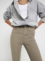 River Island Green Petite High Rise Skinny Fit Jeans - Image 4 of 7