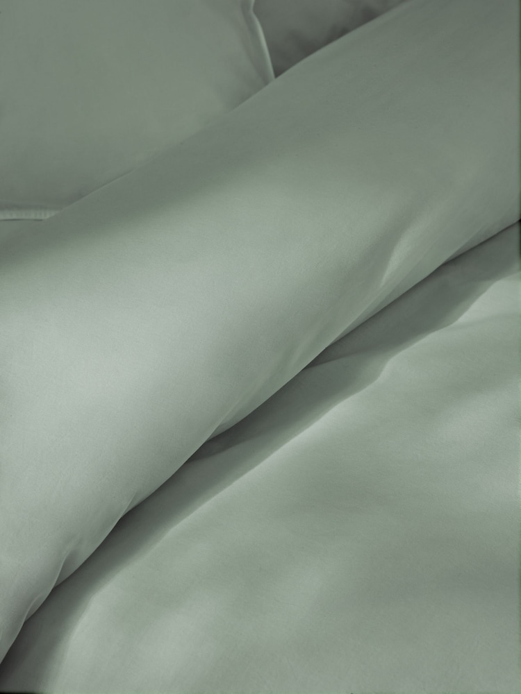 MADE.COM Sage Green Cosy Washed Cotton Duvet Cover and Pillowcase Set - Image 2 of 3