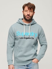 Superdry Blue Core Logo Classic Hoodie - Image 1 of 6