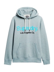 Superdry Blue Core Logo Classic Hoodie - Image 4 of 6
