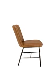 Barker and Stonehouse Brown Tanner Faux Leather Dining Chair - Image 3 of 6