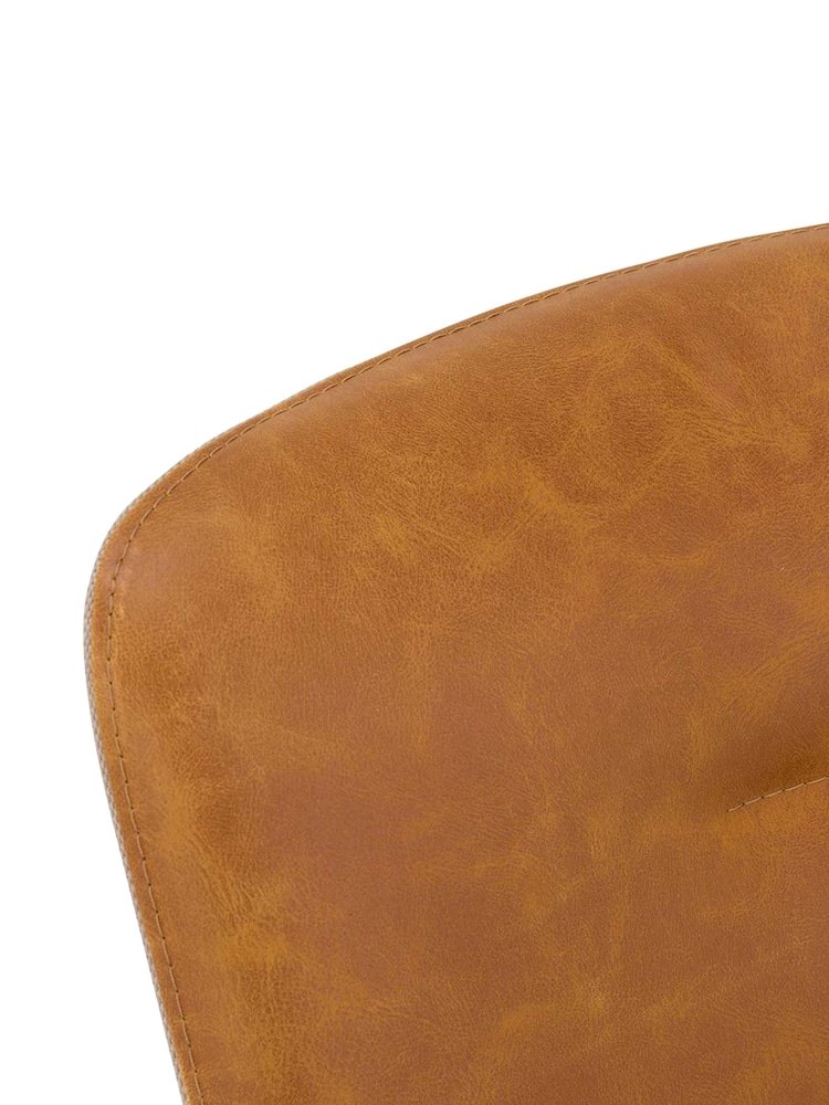 Barker and Stonehouse Brown Tanner Faux Leather Dining Chair - Image 6 of 6