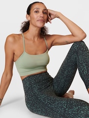Sweaty Betty Savannah Green Spirit Reformed Yoga Bra - Image 3 of 7