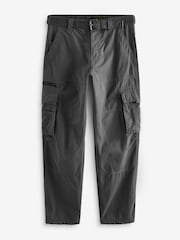 Charcoal Grey/Stone Belted Tech Cargo Trousers 2 Pack - Image 14 of 17