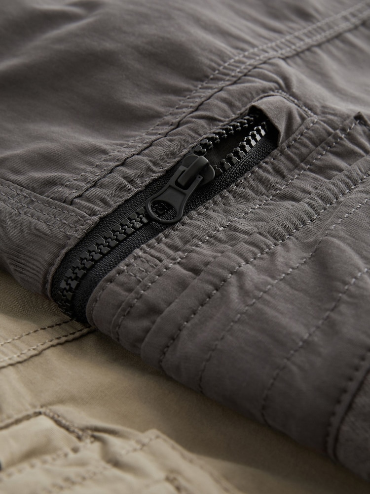 Charcoal Grey/Stone Belted Tech Cargo Trousers 2 Pack - Image 17 of 17
