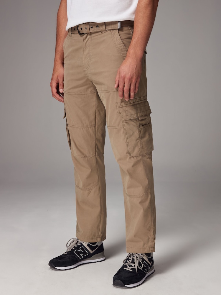 Charcoal Grey/Stone Belted Tech Cargo Trousers 2 Pack - Image 2 of 17