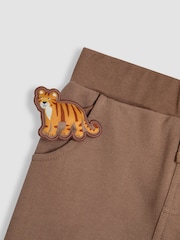 JoJo Maman Bébé Blue Tiger Colour Block Appliqué Sweatshirt & Jogger Set - Image 7 of 10