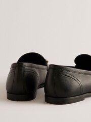Ted Baker Black Zoee Flat Loafers With Signature Bar - Image 3 of 5