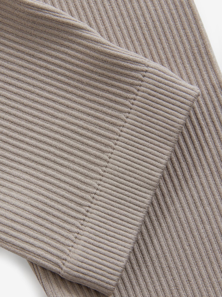 Beige Seamless Ribbed High Waist Leggings (3-16yrs) - Image 8 of 8
