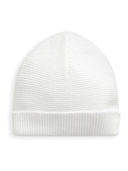 Mamas & Papas 2 Piece Fine Knit 100% Cotton Hat & Booties Set - Image 3 of 4
