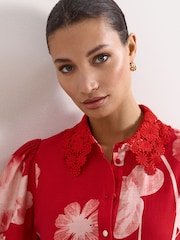 Phase Eight Red Petite Delphine  Dress - Image 4 of 7