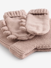 Neutral Dinosaur Hat and Mittens Set (3mths-6yrs) - Image 2 of 5