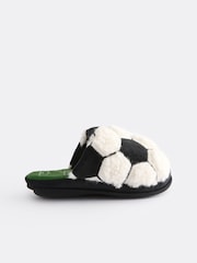 Black/White Fluffy Football Slippers Mules - Image 2 of 5