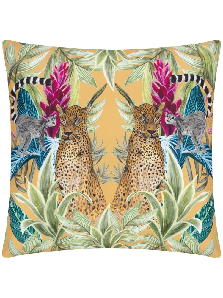 Wylder Multicolour Kali Leopards Tropical Outdoor Cushion - Image 1 of 3