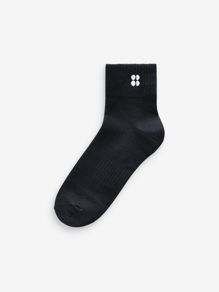 Sweaty Betty Black Essentials Mid Socks 3 Pack - Image 2 of 4