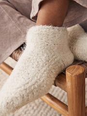 Cream Bootie Slipper Socks 1 Pack - Image 2 of 3