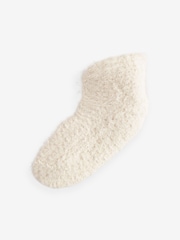 Cream Bootie Slipper Socks 1 Pack - Image 3 of 3