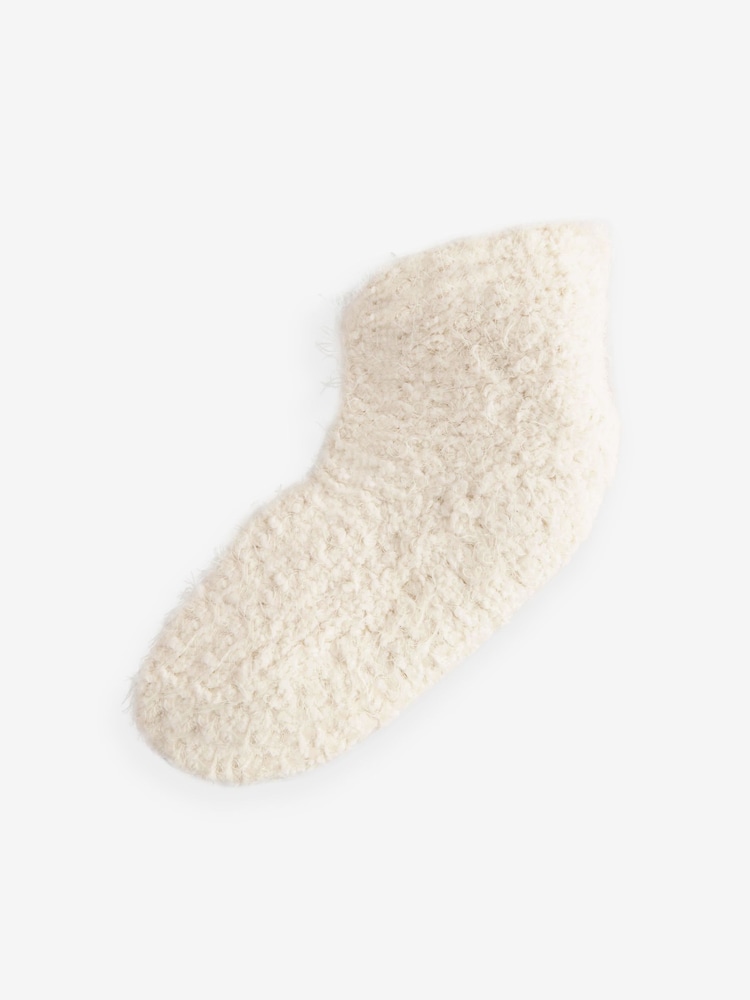 Cream Bootie Slipper Socks 1 Pack - Image 3 of 3
