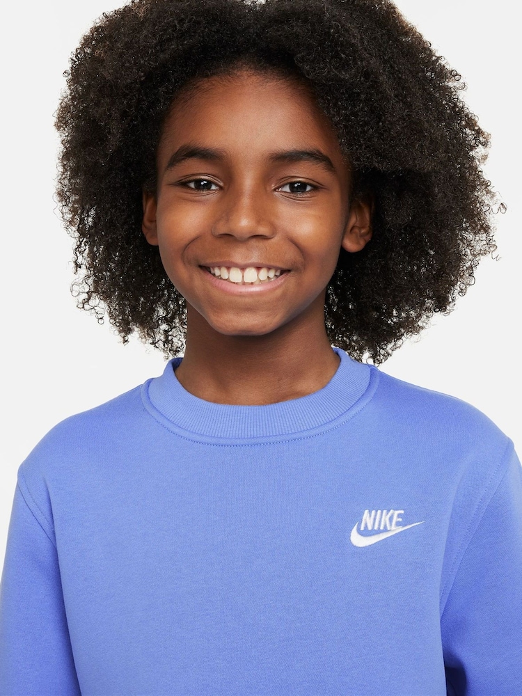 Nike Blue Pulse Club Fleece Sweatshirt - Image 3 of 3