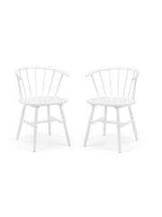 Julian Bowen Set of 2 White Modena Dining Chairs - Image 1 of 6