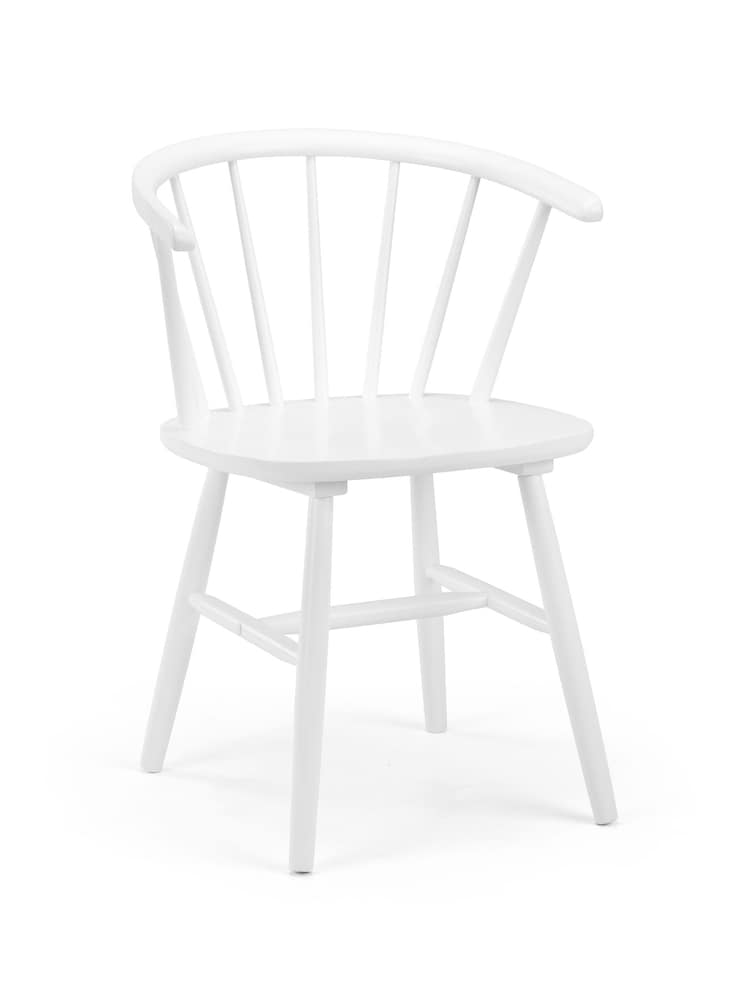 Julian Bowen Set of 2 White Modena Dining Chairs - Image 2 of 6