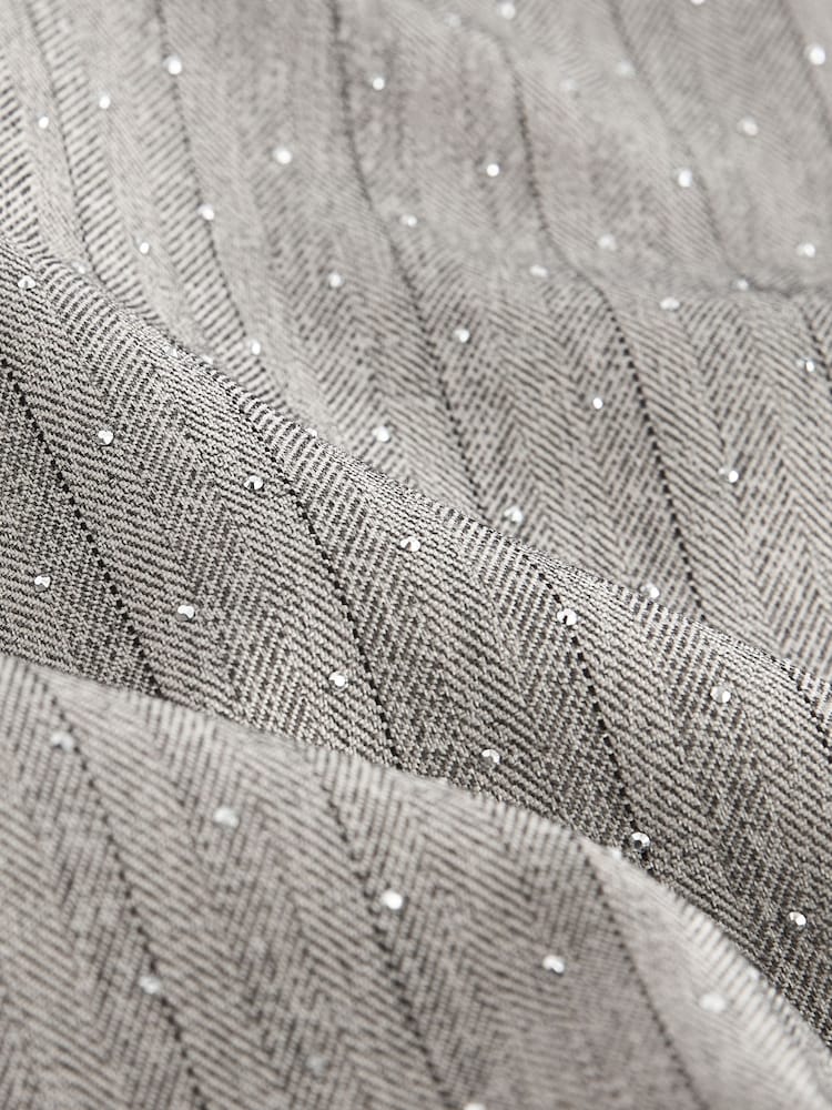 Grey Premium Pull On Diamonte Trousers - Image 6 of 6