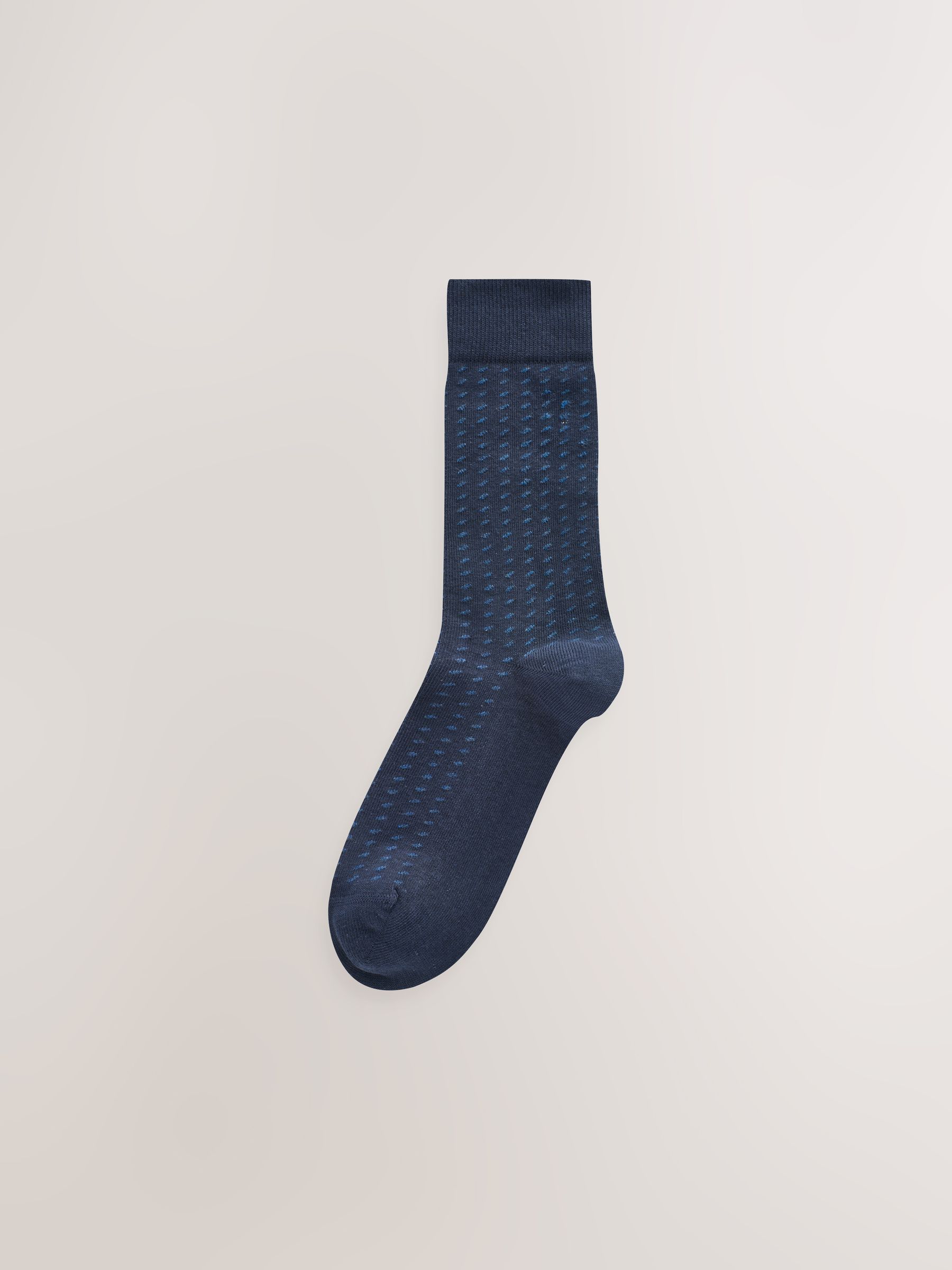 Buy Navy Blue/Grey Pattern 12 Pack Cotton Rich Socks from Next