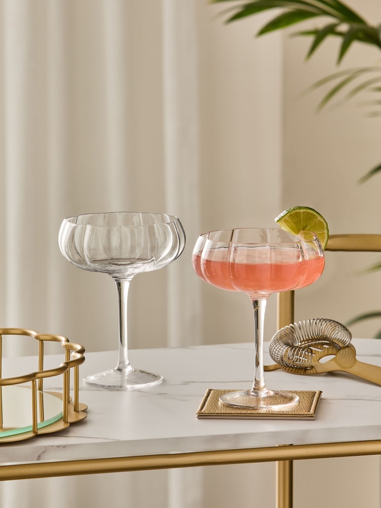 Set of 2 Clear Ottilie Cocktail Glasses - Image 1 of 3