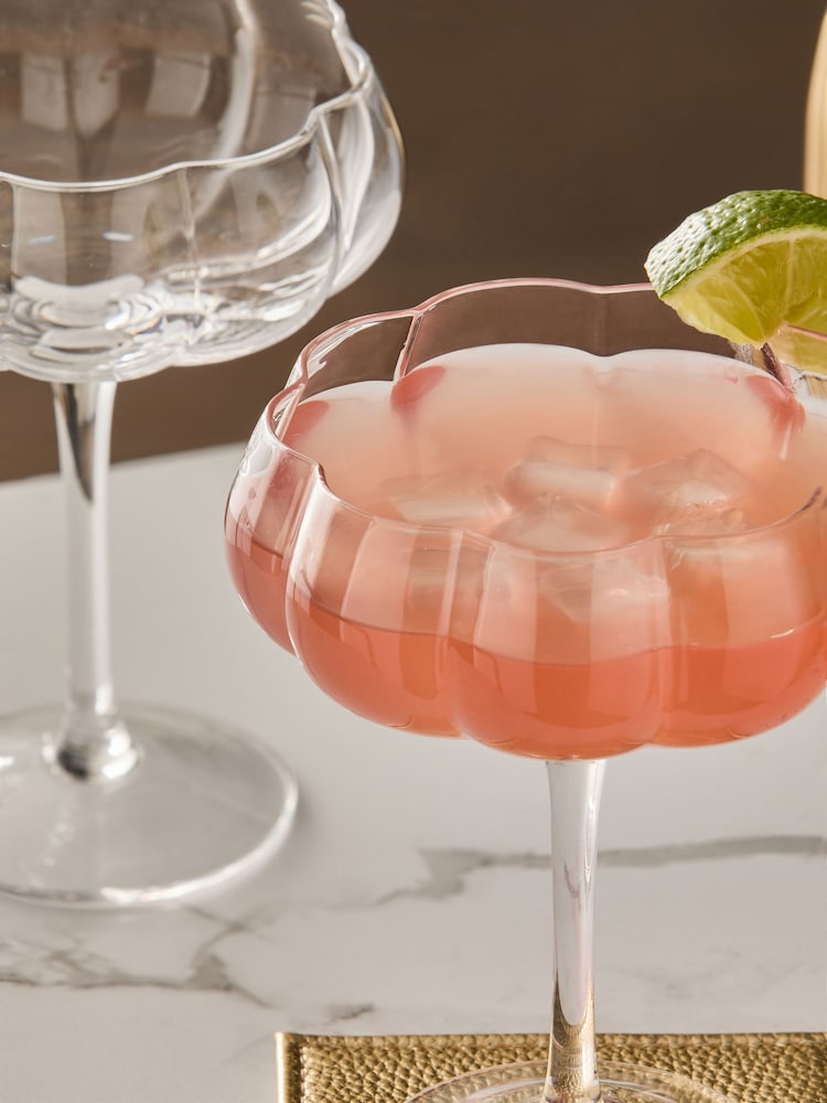 Set of 2 Clear Ottilie Cocktail Glasses - Image 2 of 3