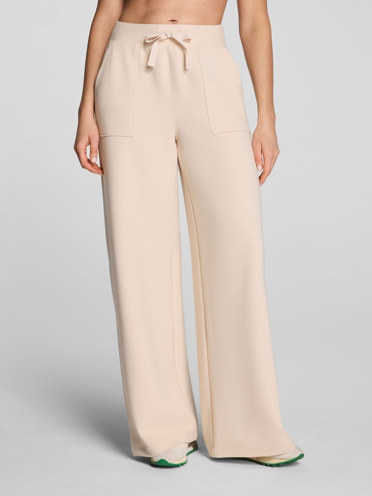 Spanx Cream AirEssentials® French Rib Wide Leg Trousers - Image 2 of 4 Spanx Cream AirEssentials® French Rib Wide Leg Trousers - Image 2 of 4