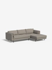 MADE.COM Basket Weave Pumice Grey Harlow Right Hand Facing Corner Sofa - Image 1 of 3