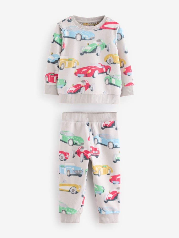 Cath Kidson – Rot/Ecru, weiße Autos - Single Cosy Fleece Pyjamas - Bild 1 von 4 Cath Kidson – Rot/Ecru, weiße Autos - Single Cosy Fleece Pyjamas - Bild 1 von 4